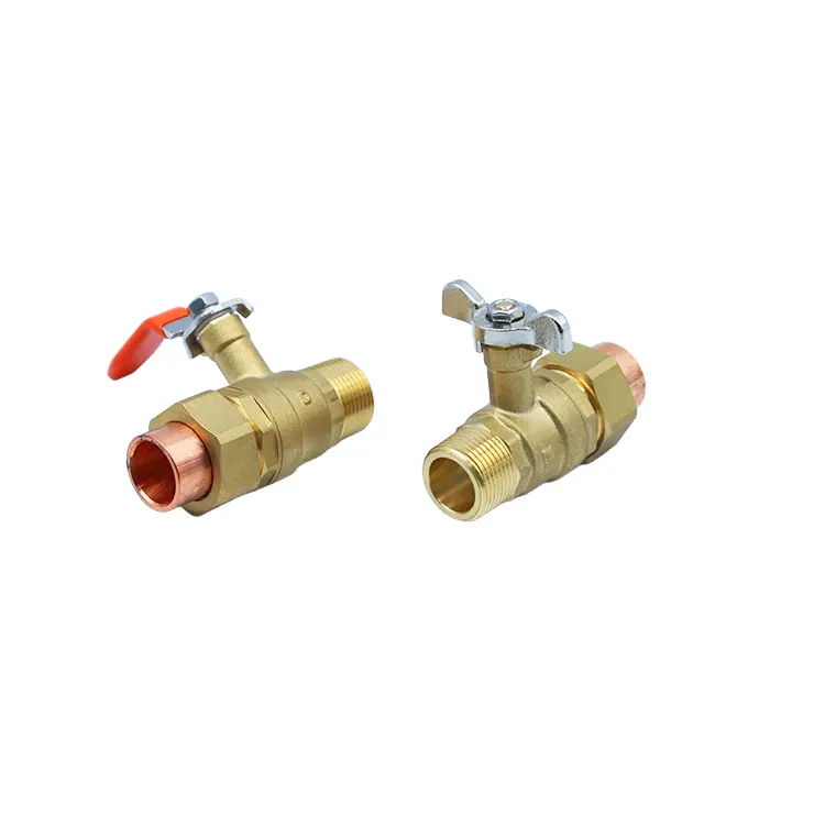 Copper Sleeve Weld Connection Brass Ball Valve