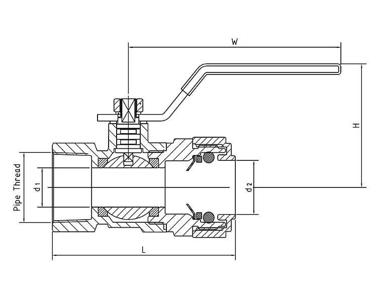 Push-in Quick Connect Female Thread Brass Ball Valve