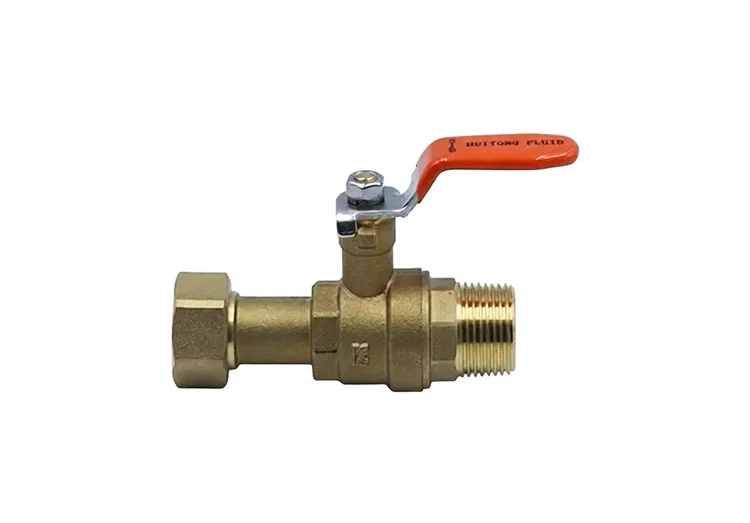 Union Type Long Male Thread Brass Ball Valve