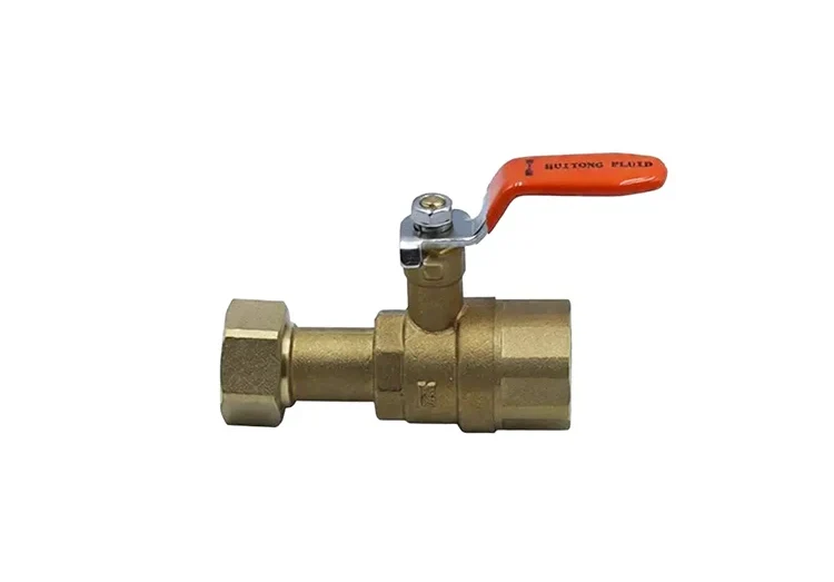 Extended Double Female Thread Brass Ball Valve with Union