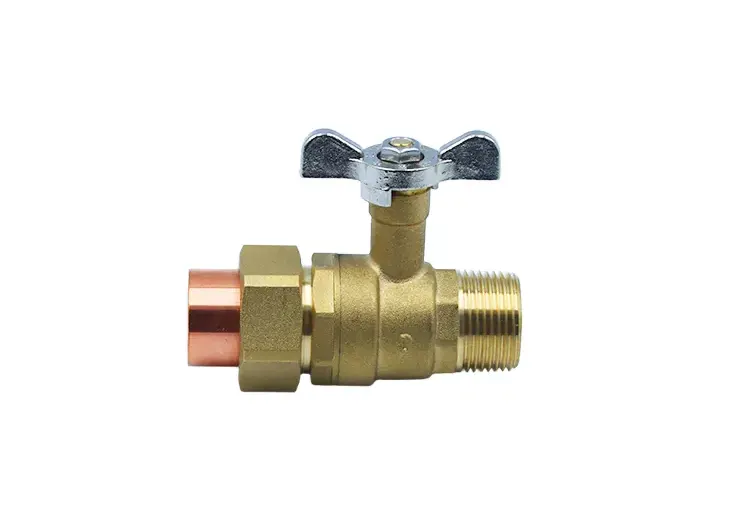 Copper Sleeve Weld Connection Brass Ball Valve