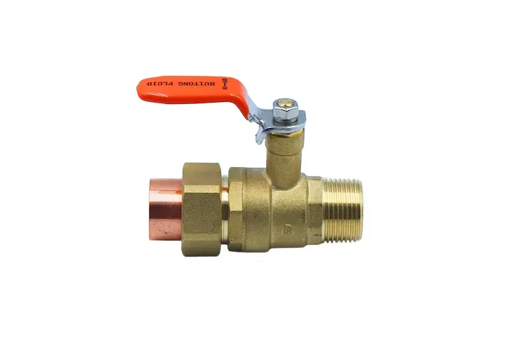 Copper Sleeve Weld Connection Brass Ball Valve