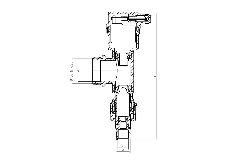 Integrated Rear Brass Air Vent Drain Control Valve