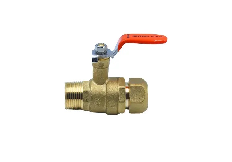 Male Thread Two-Position Compression Brass Ball Valve for Boiler Piping